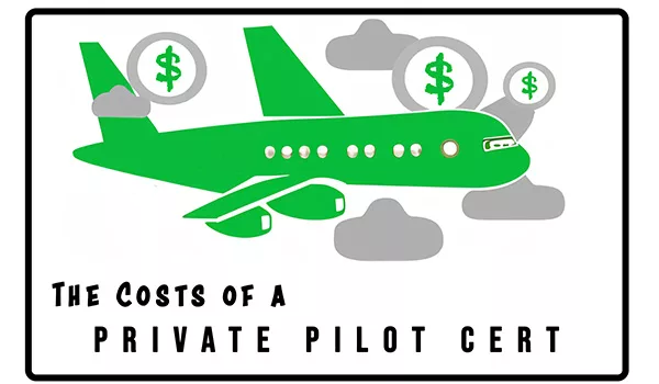 Cost breakdown chart for a private pilot certificate